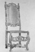 Louis XIII chair now in the Cluny Museum showing the
Flemish influence.