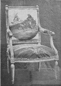 Rare Louis XVI chair—an original from Fontainebleau.
