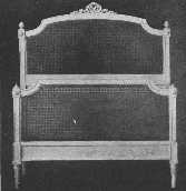 A simple but charming Louis XVI bed in enamel and cane.